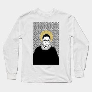 Ruth Bader Ginsburg Feminist Icon white Long Sleeve T-Shirt